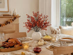 6 Bundles Artificial Burnt Orange Baby’s Breath Flowers in Burnt Orange, alternate view 7