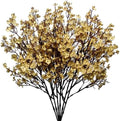 6 Bundles Artificial Gold Baby’s Breath Flowers in Gold