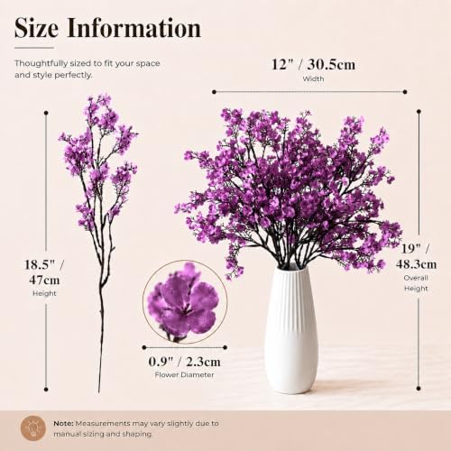 6 Bundles Artificial Lavender Baby’s Breath Flowers in Lavender, alternate view 3
