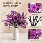6 Bundles Artificial Lavender Baby’s Breath Flowers in Lavender, alternate view 4