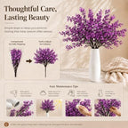 6 Bundles Artificial Lavender Baby’s Breath Flowers in Lavender, alternate view 6