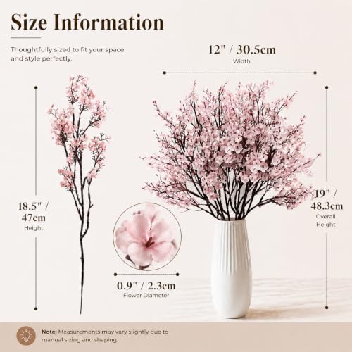 6 Bundles Artificial Light Pink Baby’s Breath Flowers in Light Pink, alternate view 3