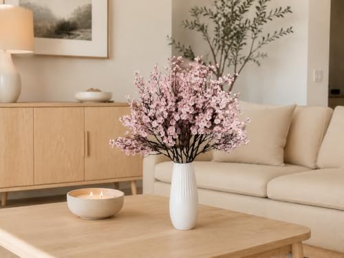 6 Bundles Artificial Light Pink Baby’s Breath Flowers in Light Pink, alternate view 5