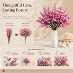 6 Bundles Artificial Pink Baby’s Breath Flowers in Pink, alternate view 6