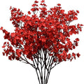 6 Bundles Artificial Red Baby’s Breath Flowers in Red