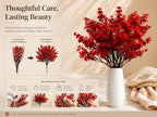 6 Bundles Artificial Red Baby’s Breath Flowers in Red, alternate view 6