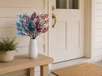 6 Bundles Artificial Red White Blue Baby’s Breath Flowers in Red White Blue, alternate view 5
