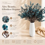 6 Bundles Artificial Teal Baby’s Breath Flowers in Teal, alternate view 2