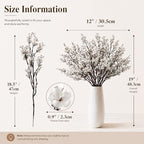 6 Bundles Artificial White Baby’s Breath Flowers in White, alternate view 3