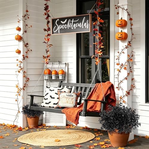 6 Bundles Black Artificial Monstera Leaves Bushes for Halloween, alternate view 6
