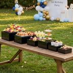 6 Extra Large Buffet Display Risers, Black in Black, alternate view 5