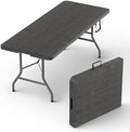 6 Feet Foldable Table with Built in Handle & Steel Legs | 6FT Heavy Duty Folding Portable | Perfect for Party