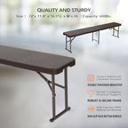 6 feet Plastic Folding Bench, Portable in/Outdoor Picnic Party Camping Dining Seat, Garden Soccer Multipurpose, alternate