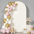 6 ft Arch Backdrop Cover Beige - Double-Sided Spandex Arch Covers Stretchy Backdrop for Balloon Arches Birthday