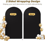 6 ft Arch Backdrop Cover Black - Double-Sided Spandex Arch Covers Stretchy Backdrop for Balloon Arches Birthday, alternate