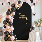 6 ft Arch Backdrop Cover Black - Double-Sided Spandex Arch Covers Stretchy Backdrop for Balloon Arches Birthday, alternate