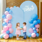 6 ft Arch Backdrop Cover Blue - Double-Sided Spandex Arch Covers Stretchy Backdrop for Balloon Arches Birthday, alternate