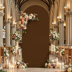 6 ft Arch Backdrop Cover Brown - Double-Sided Spandex Arch Covers Stretchy Backdrop for Balloon Arches Birthday, alternate