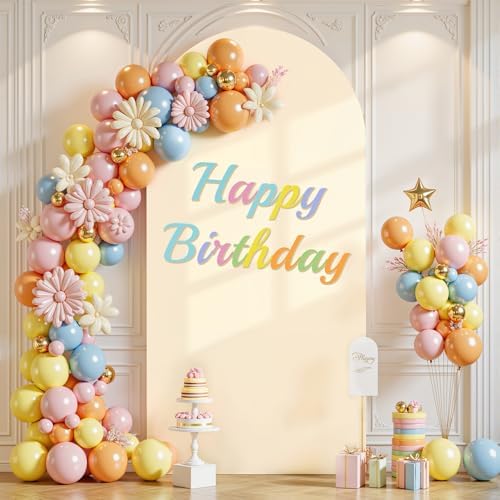 6 ft Arch Backdrop Cover Champagne - Double-Sided Spandex Arch Covers Stretchy Backdrop for Balloon Arches, alternate view 4
