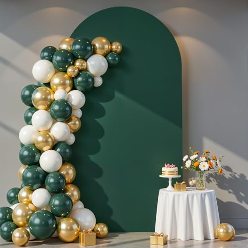 6 ft Arch Backdrop Cover Hunter Green - Double-Sided Spandex Arch Covers Stretchy Backdrop for Balloon Arches