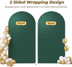 6 ft Arch Backdrop Cover Hunter Green - Double-Sided Spandex Arch Covers Stretchy Backdrop for Balloon Arches, alternate view