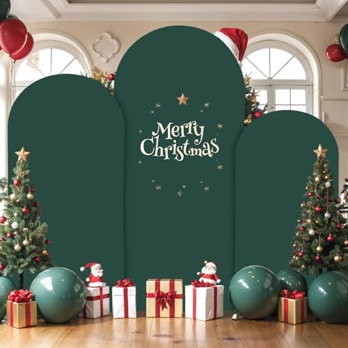 6 ft Arch Backdrop Cover Hunter Green - Double-Sided Spandex Arch Covers Stretchy Backdrop for Balloon Arches, alternate view