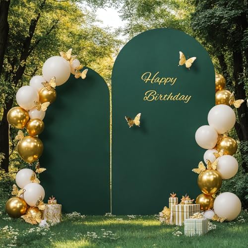 6 ft Arch Backdrop Cover Hunter Green - Double-Sided Spandex Arch Covers Stretchy Backdrop for Balloon Arches, alternate view