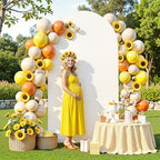 6 ft Arch Backdrop Cover Ivory - Double-Sided Spandex Arch Covers Stretchy Backdrop for Balloon Arches Birthday, alternate