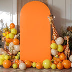 6 ft Arch Backdrop Cover Orange - Double-Sided Spandex Arch Covers Stretchy Backdrop for Balloon Arches Birthday, alternate