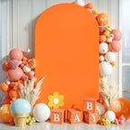 6 ft Arch Backdrop Cover Orange - Double-Sided Spandex Arch Covers Stretchy Backdrop for Balloon Arches Birthday, alternate