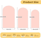 6 ft Arch Backdrop Cover Pale Pink - Double-Sided Spandex Arch Covers Stretchy Backdrop for Balloon Arches, alternate view 2