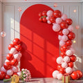 6 ft Arch Backdrop Cover Red - Double-Sided Spandex Arch Covers Stretchy Backdrop for Balloon Arches Birthday