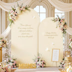 6 FT Arch Backdrop Cover Stretchy Beige Arch Covers Elastic Spandex Fabric for Chiara Backdrop Stand, Wedding, alternate view