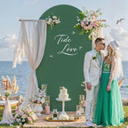 6 FT Arch Backdrop Cover Stretchy Hunter Green Arch Covers Elastic Spandex Fabric for Chiara Backdrop Stand, alternate view 3