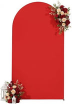 6 FT Arch Backdrop Cover Stretchy Red Arch Covers Elastic Spandex Fabric for Chiara Backdrop Stand, Wedding