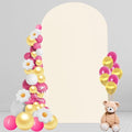 6 FT Arch Backdrop Cover, Wedding Beige Arch Covers Stretchy Backdrop Spandex Fitted for Chiara Stand Birthday