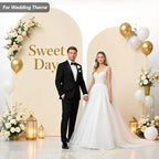 6 FT Arch Backdrop Cover, Wedding Beige Arch Covers Stretchy Backdrop Spandex Fitted for Chiara Stand Birthday, alternate