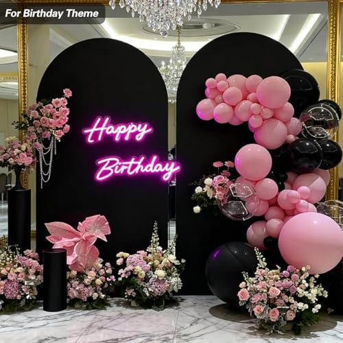 6 FT Arch Backdrop Cover, Wedding Black Arch Covers Stretchy Backdrop Spandex Fitted for Chiara Stand Birthday, alternate