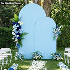6 FT Arch Backdrop Cover, Wedding Blue Arch Covers Stretchy Backdrop Spandex Fitted for Chiara Stand Birthday, alternate view