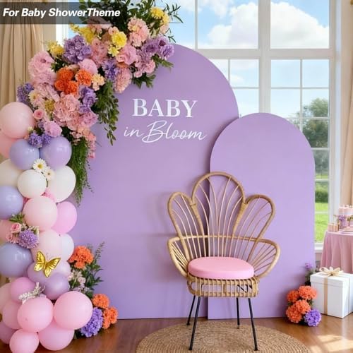 6 FT Arch Backdrop Cover, Wedding Purple Arch Covers Stretchy Backdrop Spandex Fitted for Chiara Stand Birthday, alternate
