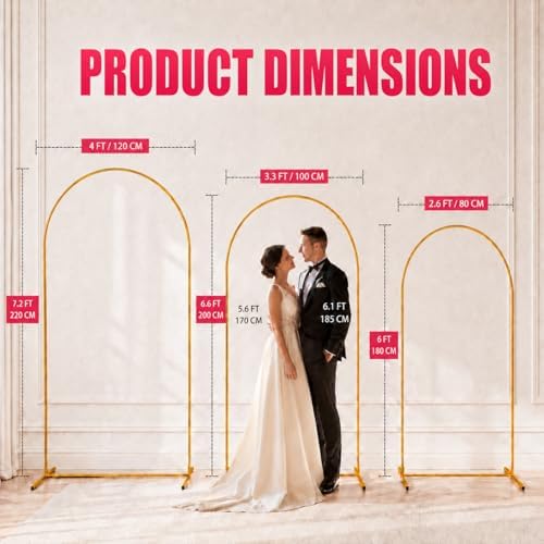 6 FT Arch Backdrop Stand, Balloon Arch Stand, alternate view 3