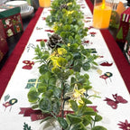 6 FT Christmas Eucalyptus Garland with Lights, Artificial Greenery Garland with 20 Warm LED Lights Star Accents, alternate
