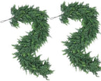 6 FT Christmas Garland, 2 Pcs Real Touch Cedar Garlands, alternate view 4