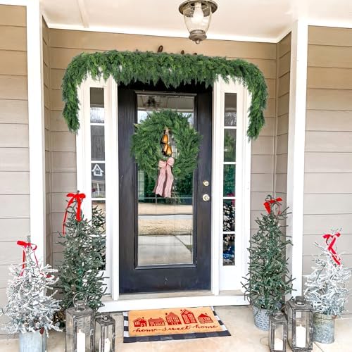 6 FT Christmas Garland, 2 Pcs Real Touch Cedar Garlands, alternate view 7