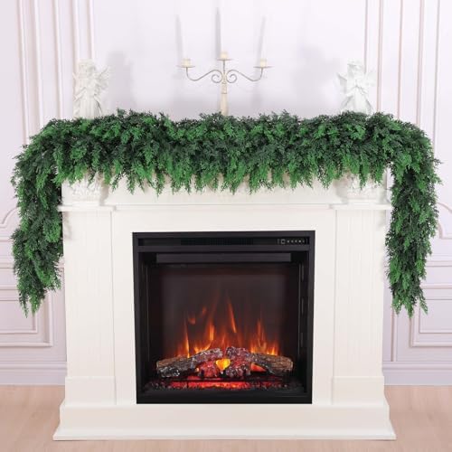 6 FT Christmas Garland, Real Touch Cedar Garlands, 1 Pcs, alternate view 2