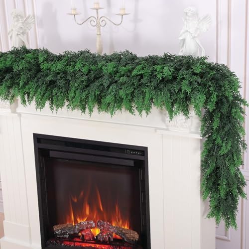 6 FT Christmas Garland, Real Touch Cedar Garlands, 1 Pcs, alternate view 4