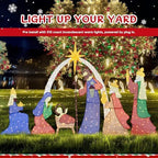 6 FT Christmas Outdoor Nativity Scene Set, 7pcs Holy Family, alternate view 3