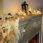 6 FT Fall Garland with Lights & Timer with Berries Pine Cones in Style2-6ft, alternate view 3