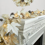 6 FT Fall Garland with Lights & Timer with Berries Pine Cones in Style2-6ft, alternate view 6