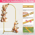 6 FT Metal Arch Backdrop Stand, Party Balloon Arch Stand, alternate view 4